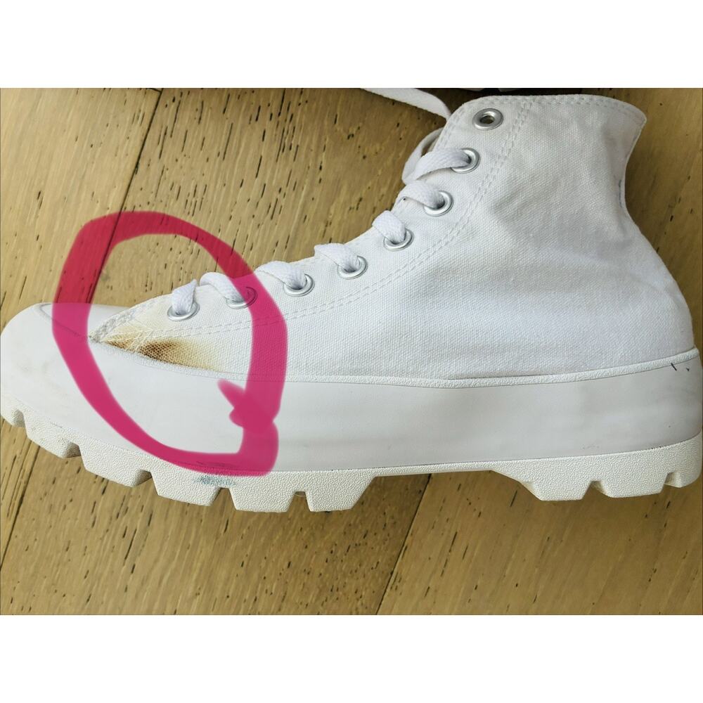 Converse Chuck Taylor All Star Lugged High Top White Sneakers Size 10 Women’s - Picture 6 of 6